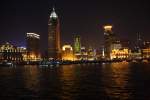 Beleuchtete Skyline von Shanghai 16.10.2010