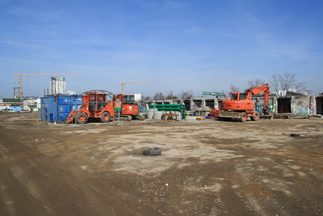 Baustellenlager der Firma Pohl auf Alsen 02.04.2011